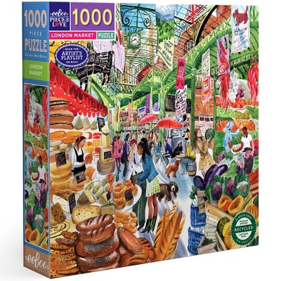 eeBoo Piece&Love: London Market - 1000 pc Puzzle