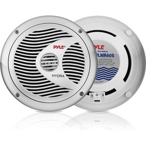 Pyle 6.5'' Dual Waterproof Marine Component Speakers - 150 Watt Full Range Stereo Sound - Silver - 1 of 4