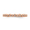 Black Bow Jewelry 2.5mm 14k Rose Gold 1/10 Ctw Diamond Stackable Band - 3 of 4