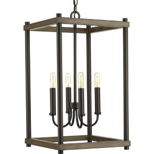 Progress Lighting Fontayne 4-Light Pendant, Antique Bronze, Glass, Rustic Farmhouse, Modern Farmhouse, Urban Industrial - 1 of 3