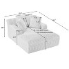 Moda Furnishings Oversized Indoor Chaise Lounge Chair, No Assembly Required, for Living Room Bedroom Office - 3 of 4