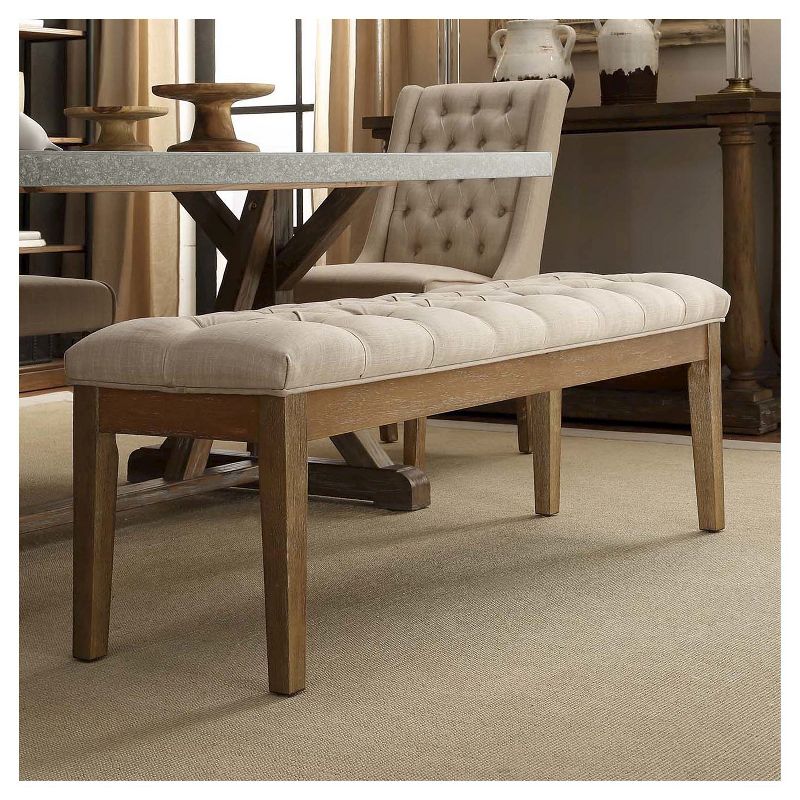 Beechhurst Button Tufted Bench Wood - Inspire Q, 5 of 16
