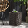 MOEPISY Outdoor Rattan Side Table 16.75 inch H - 3 of 4
