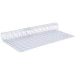 Tranquil Beauty 21" x 21" Clear Square Non-Slip Shower and Bath Mats with Suction Cups Ideal for Kids & Elderly