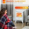 SEVOBAL Fireplace Insert Heater Mantel 3D Flame Fireplace Stove Bottom Air Outlet Fire Place Panoramic Fire Place Heater, White, 16.1"*11.8"*20.1" - 4 of 4