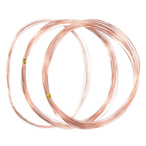 Unique Bargains Soft Pure Copper Jewelry Making Wire 16FT 3 Rolls - 1 of 4