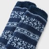 Women's Snowflake Geo Double Lined Cozy Crew Socks - Auden™ Navy/Blue 4-10 - 3 of 3