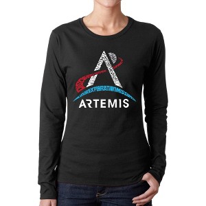 LA Pop Art NASA Artemis Logo - Women's Word Art Long Sleeve T-Shirt - 1 of 4