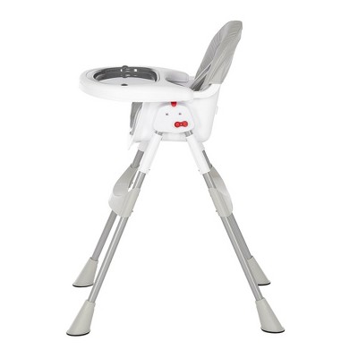 Gray and White Portable Convertible High Chair with Adjustable Tray