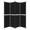 vidaXL 4-Panel Room Divider Black 78.7"x78.7" Fabric - 4 of 4