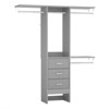 Aheaplus 4FT Small Closet Organizer with Fabric Drawers, DIY Closet System with Hanging Rods and Storage Shelves - 2 of 4