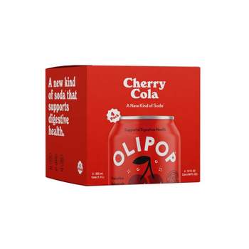 OLIPOP Cherry Cola Prebiotic Soda - 4ct/12 fl oz