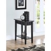 HomeStock Belmont End Table with Shelf and Diamond-Shaped Top, Two Tier Rubberwood Storage Accent Table for Living Room or Entryway - 2 of 4