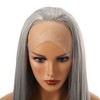 Unique Bargains Women Long Straight Hair Lace Front Wigs with Wig Cap 24" 21" - 23" 1PC - 4 of 4