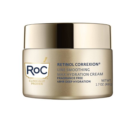 månedlige Tilmeld Problem Roc Retinol Correxion Anti-aging Retinol Moisturizer With Hydrating  Hyaluronic Acid Fragrance Free - 1.7oz : Target