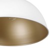 LamQee Curved Dome Pendant Light, Ceiling Hanging Fixture Chandelier Modern Industrial Dome Metal Shade for Dining Room House Foyer Kitchen - 3 of 4