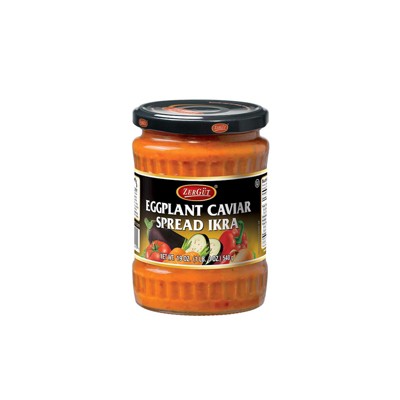 Zergut Eggplant Caviar Spread Ikra 19oz - Authentic Mediterranean Dip And Condiment, Made With Fresh Ingredients, Perfect For