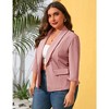 Whizmax Women's Plus Size Casual Blazers Open Front Work Office Jackets Blazer with Pockets - 3 of 4