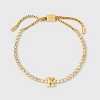 SUGARFIX by BaubleBar Crystal Initial Chain Bracelet - Gold - 3 of 4
