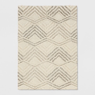 7'x10' Moroccan Shag Tufted Area Rug Cream - Project 62™