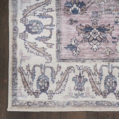 Brilliance Persian Beige Multicolor Chenille 8' x 10' Washable Rug