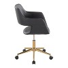 Okak Modern Office Chair with Golden Metal Base, 360 Swivel Chair with Adjustable Height, Criss Cross Chair for Office, Home - 2 of 4