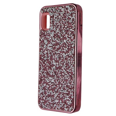 MyBat Encrusted Rhinestones Hybrid Case for Samsung Galaxy A10e - Pink Glitter