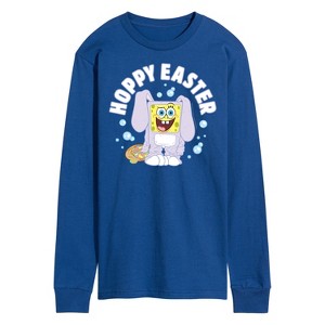 Men's - SpongeBob Squarepants - Hoppy Easter Long Sleeve Graphic T-Shirt - 1 of 4