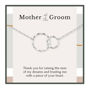 HOPE LOVE SHINE Mother of the Groom gift – 2 Ring Necklace from Bride wedding thank you jewelry - 1 of 4