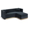 NicBex Modular 100.8" L Shape Sectional Sofa Velvet Sleeper Couch Set with Ottoman for Living Room - 3 of 4