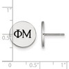 Black Bow Jewelry Sterling Silver Phi Mu Greek Life Stud Earring - image 2 of 3