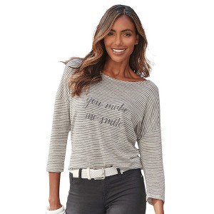Women's Striped Graphic Top - LASCANA - 1 of 4
