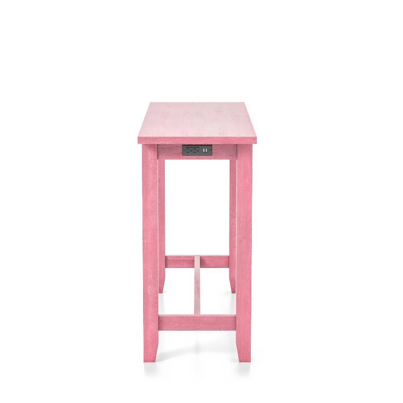 Rockland Counter Height Table with USB Port Antique Pink - HOMES: Inside + Out, 4 of 8