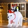 ChicFurnit Inflatable Holiday Decorations 7FT Christmas Polar Bear and Penguins Inflatable Decoration for Holiday Yard Display, White, 89.3"*44.5"*81" - 4 of 4