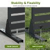 PexFix 72  x 47 Inch Louvered Design Metal Privacy Screen Freestanding Outdoor Divider Panel for Patio Deck Balcony Heavy Duty Base Weatherproof Black - 4 of 4