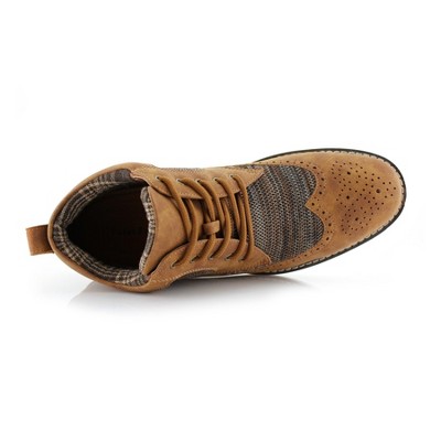 Polar Fox Mens Colbert MPX506059 Mid-Top Knitted Wing-Tip Sneaker Boots, in Brown, Size 8.5 — фото 5
