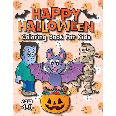 Happy Halloween Coloring Book for Kids - Large Print (Paperback)