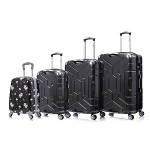 BEAFUP 4-Piece PC Material Hard Shell Luggage Set with Spinner Wheels and TSA Lock - 20", 24", 28" Lightweight Suitcases for Travel - 1 of 4