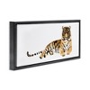 Stupell Industries Tiger Resting Orange Ink Floating Frame Canvas Art, Black, 25" x 11" - 2 of 4