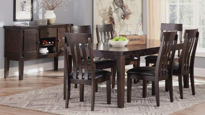 Haddigan Rectangular Extendable Dining Table Dark Brown - Signature Design by Ashley, 2 of 8, play video