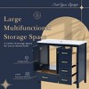 Mshliw 36 Inch Bathroom Vanity with Resin Sink Combo, Freestanding Storage Cabinet with 4 Drawers and 2 Doors, Solid Wood Feet - 4 of 4
