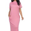 Slickblue Women's Casual Side Pocket Tee Dress, Short Sleeve Jersey Knit, Relaxed Fit, 12 Color Options, Size S-L - 3 of 4