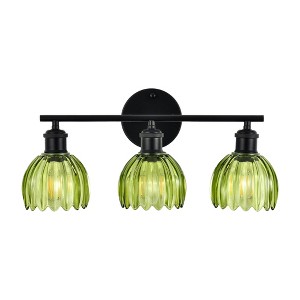 DAKAFUL Vintage Bathroom Vanity Light,with Textured Glass Shades,Vanity Fixture,Wall Sconce for Bathroom Mirror/Bedroom/Hallway - 1 of 4