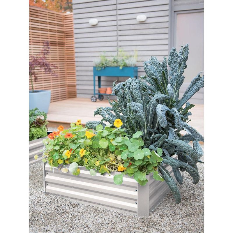 Gardeners Supply Company Demeter Corrugated Metal Raised Bed | Sturdy Corrugated Galvanized Steel Frame Plant Bed | Outdoor Deep Root Planter Box for, 2 of 6