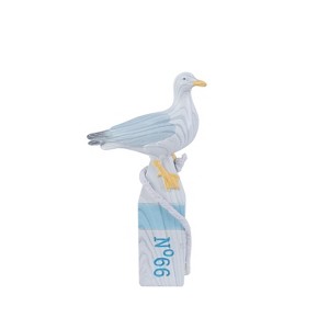 Beachcombers Med. Seagull On Buoy Figure Coastal Beach House Decor Decoration - 1 of 1