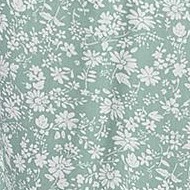green white floral print