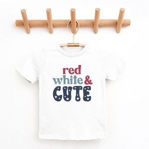 The Juniper Shop Red White And Cute Stars Toddler Short Sleeve Tee - 1 of 2