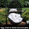 Sunnydaze Outdoor Replacement Cordelia Hanging Egg Chair Cushion and Headrest Pillow Set - 2pc - 4 of 4