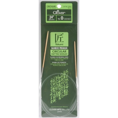Takumi Bamboo Circular Knitting Needles 24"-Size 0/2mm
