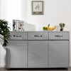 AndMakers Gray Wood 52.56 in. Sideboard with 3 Drawers and 3 Doors - 4 of 4